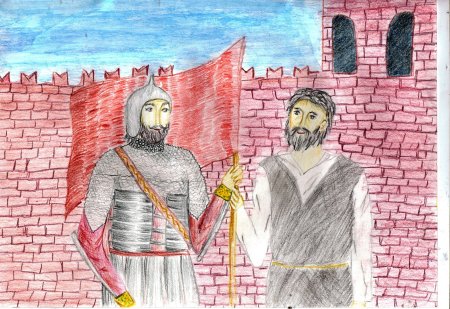 Минин и Пожарский силуэт