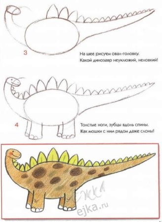 Динозавры рисование для детей