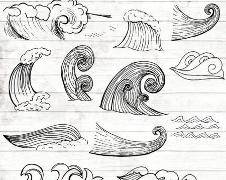 Волна рисунок легкий