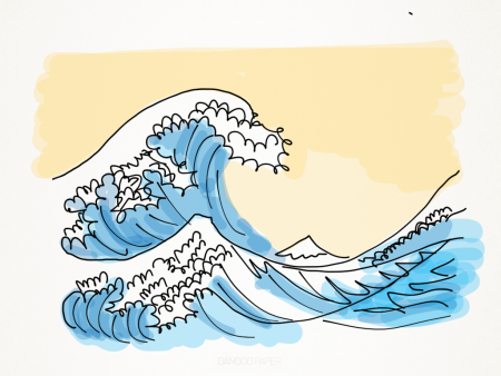 Волны нарисованные