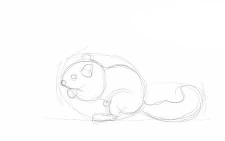 Бурундук рисунок карандашом