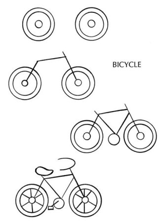 Рисование с детьми велосипед