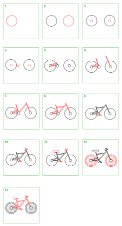 Велосипед рисунок легкий