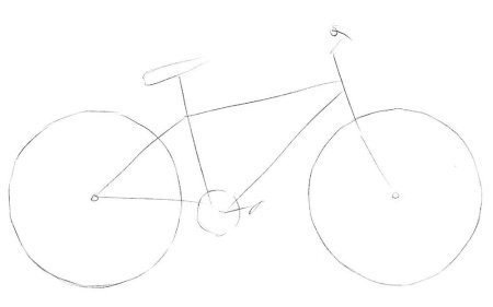 Велосипед рисунок поэтапно для детей (53 фото)