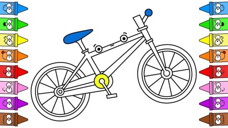 Как нарисовать велосипед для пальцев
