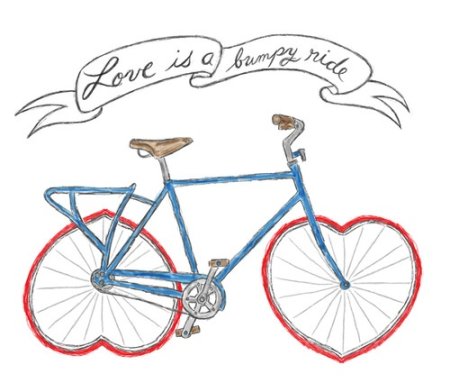 Велосипед рисунок легкий