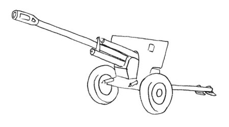 Пушка раскраска