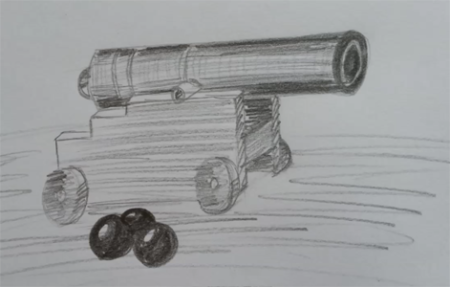 Царь пушка карандашом