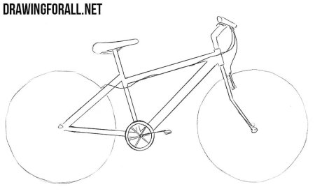 Велосипед рисунок карандашом простой пошаговый
