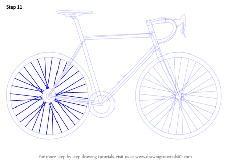 Велосипед рисунок поэтапно
