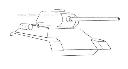 Танк т-34 карандашом легко