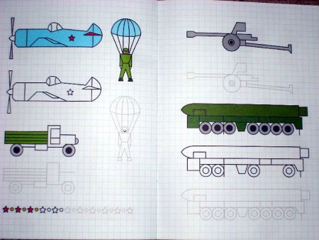 Рисование по клеточкам машины