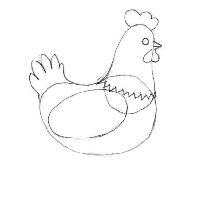 Как нарисовать курицу легко