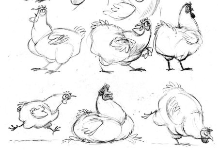Как рисовать курицу