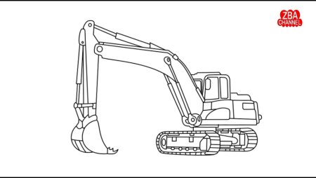 Экскаватор JCB раскраска