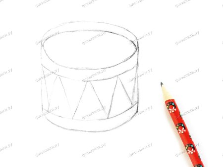 Барабан рисунок поэтапно