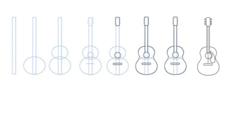 Чертеж барабана музыкального инструмента