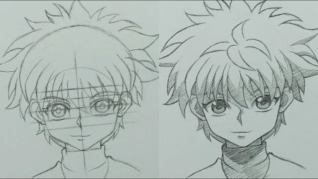 Киллуа арт карандашом