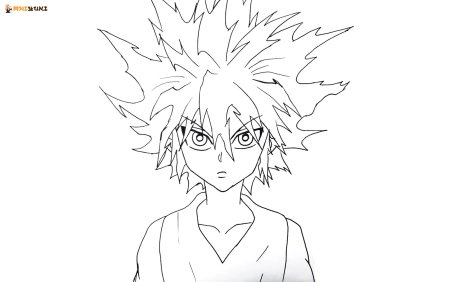 Киллуа раскраска