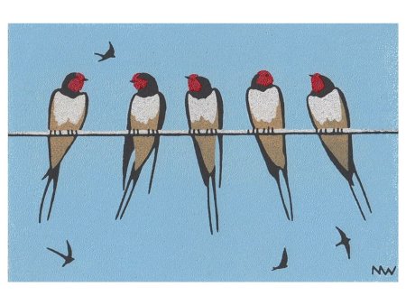 Этапы рисования ласточки