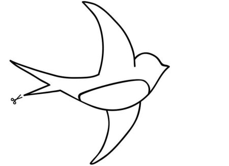 Ласточка раскраска трафареты