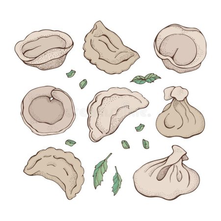 Пельмени нарисованные