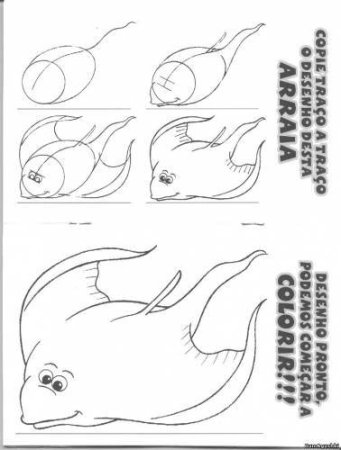 Скат поэтапное рисование