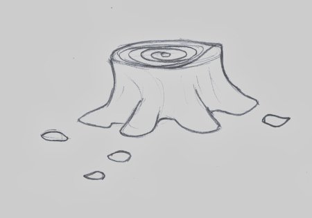 Нарисовать пень