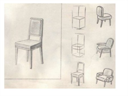 Поэтапное рисование стула