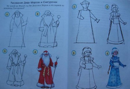 Как рисовать снегурочку