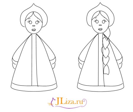 Как нарисовать снегурочку