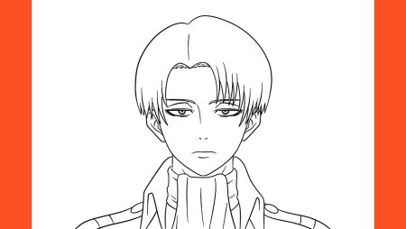 Нарисовать Леви Аккермана поэтапно