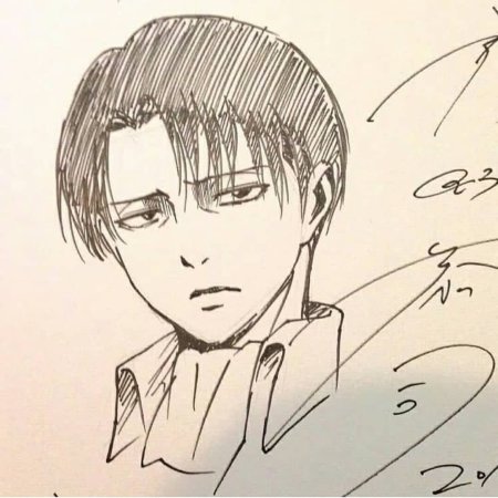 Скетч глаза Леви