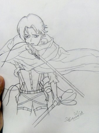 Леви Аккерман для срисовки легко