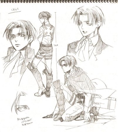 Рисовать аниме атака титанов Леви