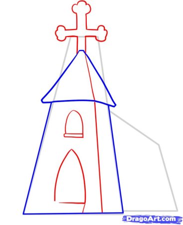 Этапы рисования храма