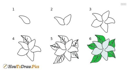 Поэтапное рисование цветов
