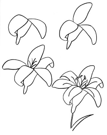 Схемы рисования цветов