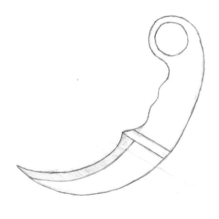 Лезвие нарисовать