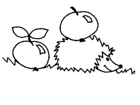 Рисование для детей Ежик красками