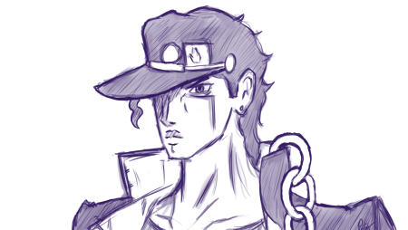 Джотаро Куджо карандашом