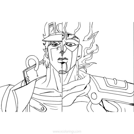 Джотаро Куджо чёрно белое