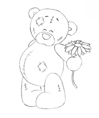 Медведь рисунок карандашом для детей легкий
