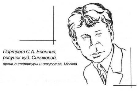 Сергей Есенин портрет контуром