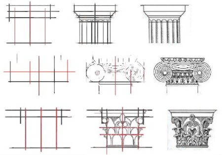 Капитель дорического ордера построение