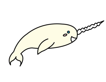 Нарвал раскраска для детей