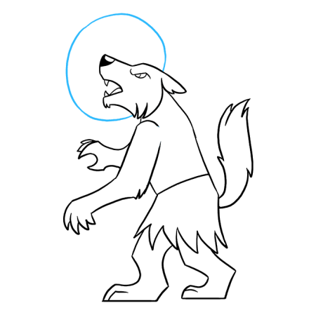 Волк рисунок поэтапно