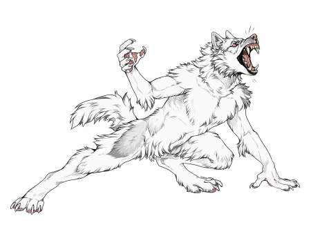 Рисовать оборотня поэтапно