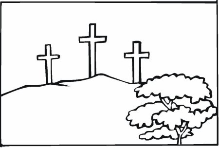 Голгофа раскраска для детей