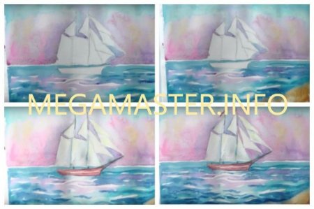 Рисунок корабля пошагово